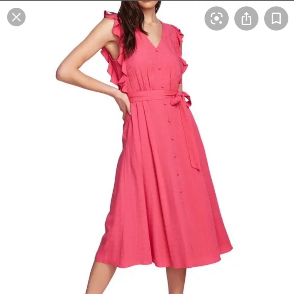 1 State Tie Waist Midi Dress
